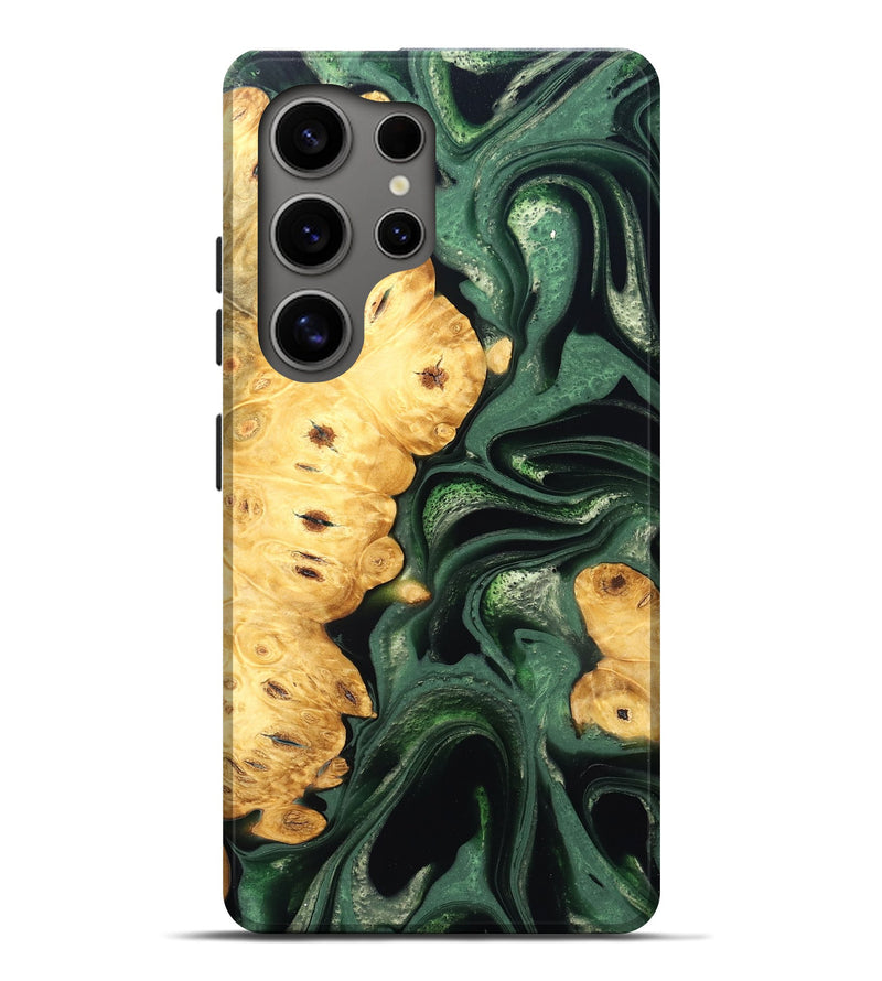 Galaxy S25 Ultra Wood Live Edge Phone Case - Sid (Green, 824986)
