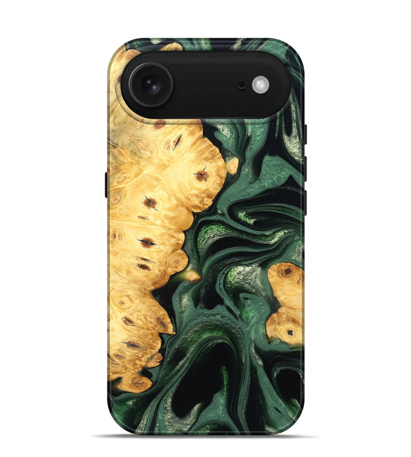 iPhone 17 Air Wood Live Edge Phone Case - Sid (Green, 824986)
