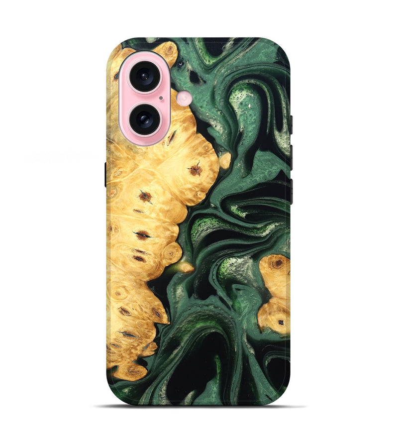 iPhone 17 Wood Live Edge Phone Case - Sid (Green, 824986)