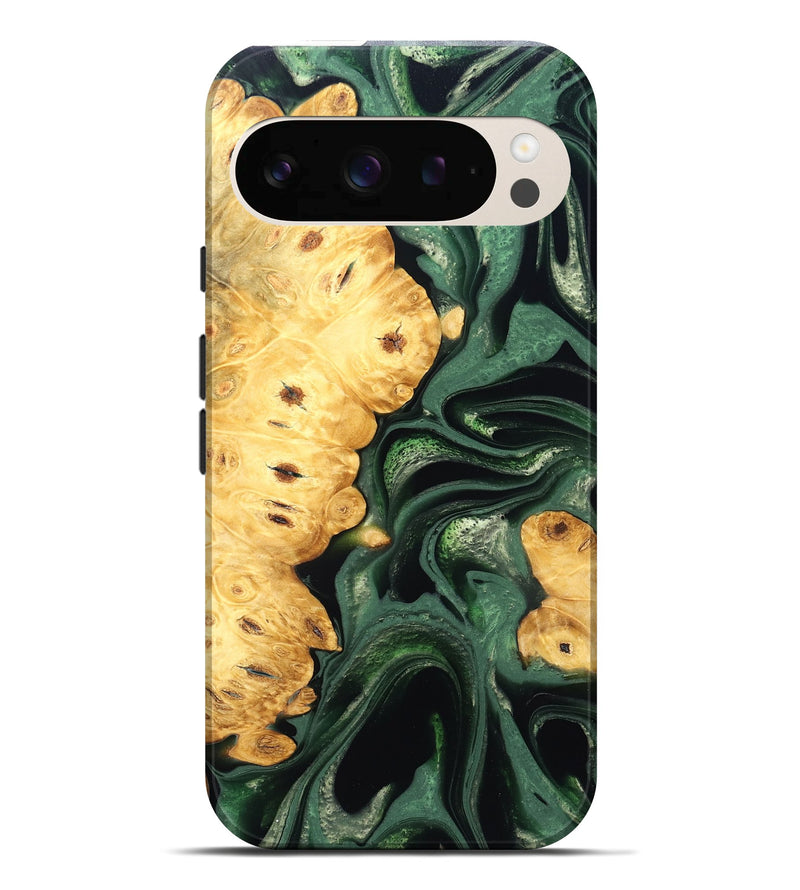 Pixel 10 Pro XL Wood Live Edge Phone Case - Sid (Green, 824986)