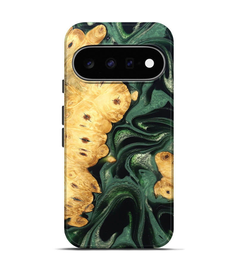 Pixel 11 Pro Wood Live Edge Phone Case - Sid (Green, 824986)