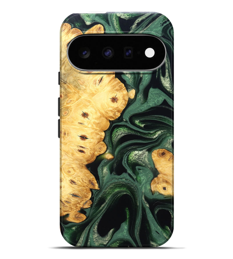 Pixel 11 Pro XL Wood Live Edge Phone Case - Sid (Green, 824986)