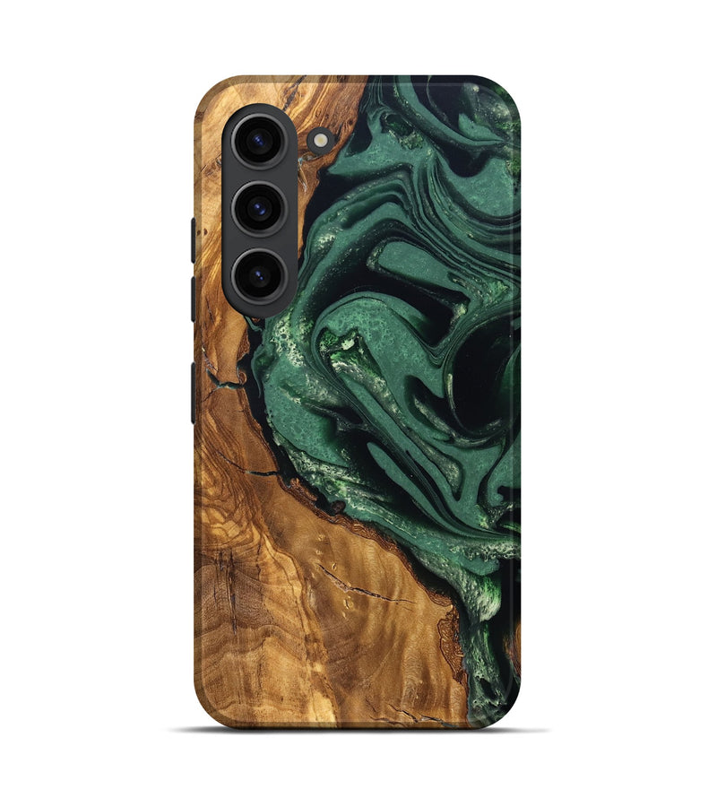 Galaxy S23 Wood Live Edge Phone Case - Avis (Ancient Olive, 824990)