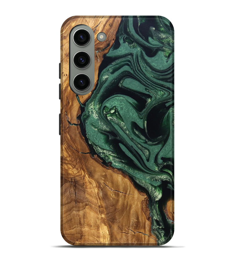 Galaxy S23 Plus Wood Live Edge Phone Case - Avis (Ancient Olive, 824990)
