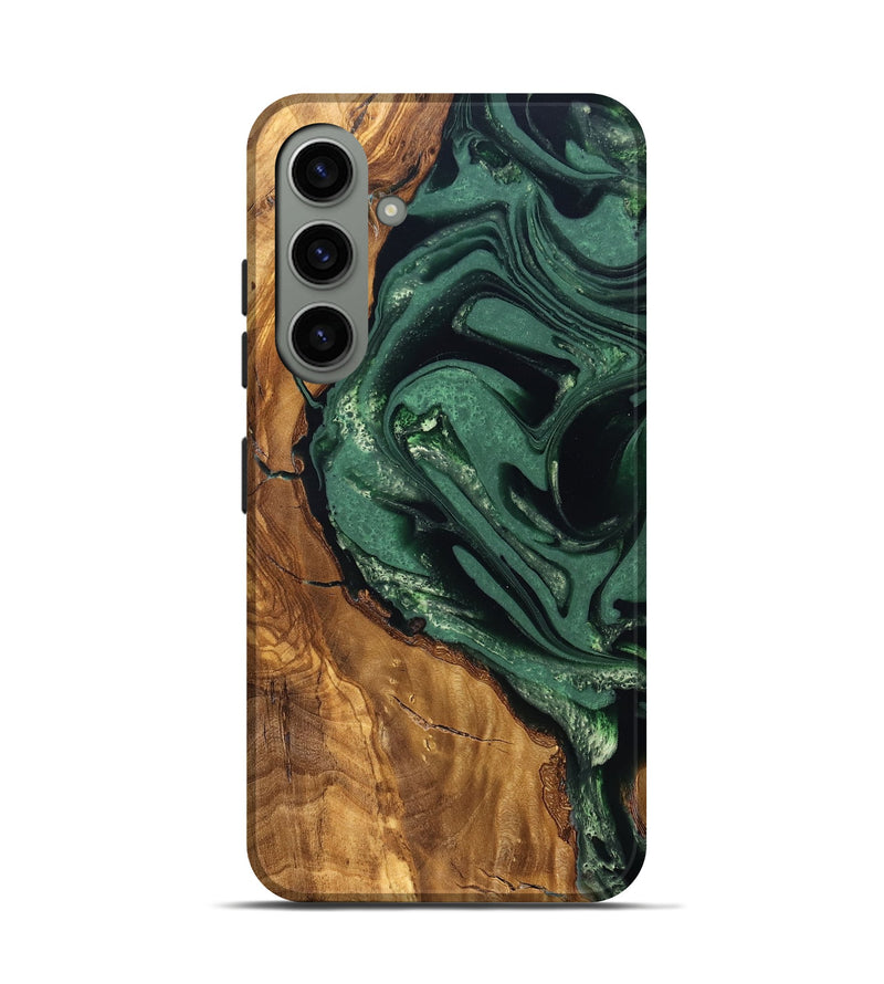 Galaxy S24 Wood Live Edge Phone Case - Avis (Ancient Olive, 824990)