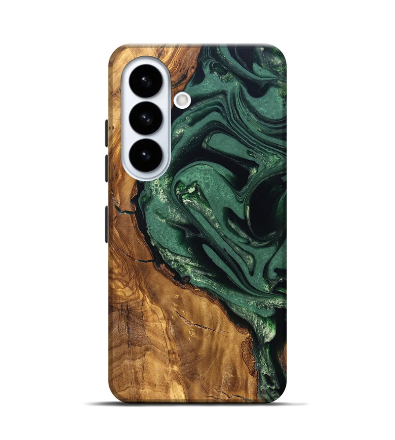 Galaxy S26 Wood Live Edge Phone Case - Avis (Ancient Olive, 824990)