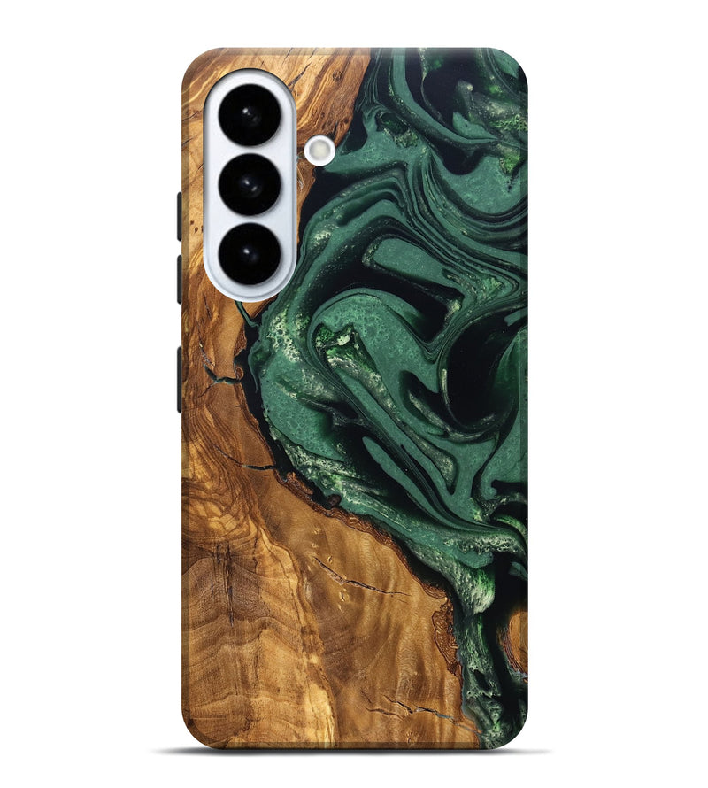 Galaxy S26 Plus Wood Live Edge Phone Case - Avis (Ancient Olive, 824990)