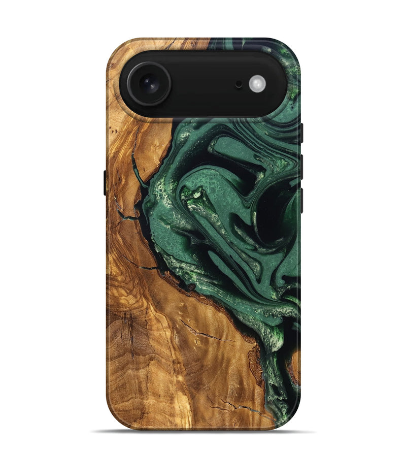 iPhone 17 Air Wood Live Edge Phone Case - Avis (Ancient Olive, 824990)