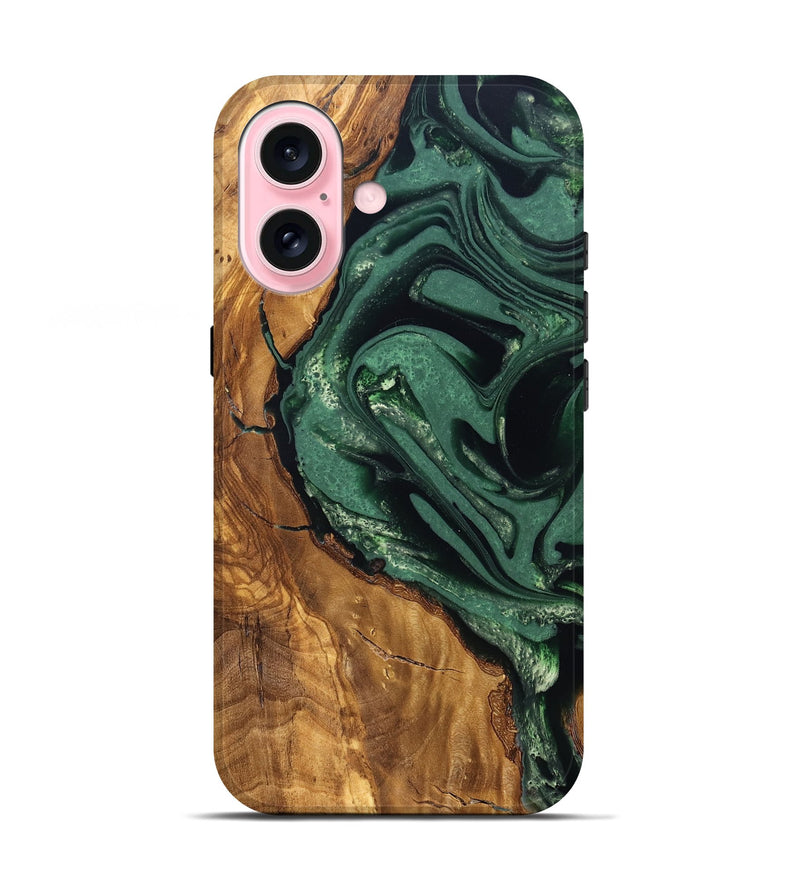 iPhone 17 Wood Live Edge Phone Case - Avis (Ancient Olive, 824990)