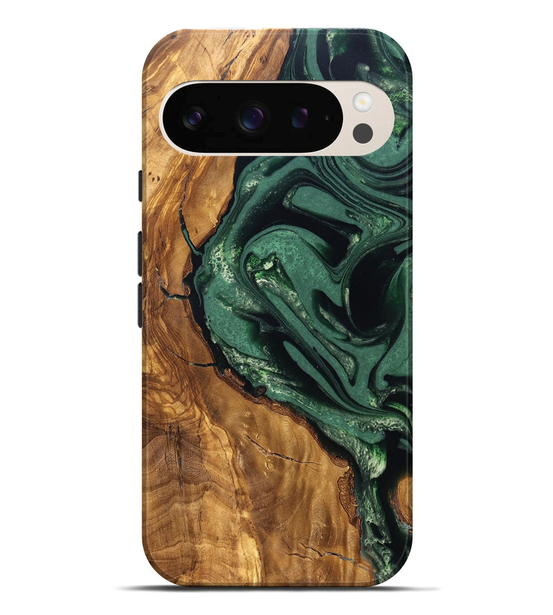 Pixel 10 Pro XL Wood Live Edge Phone Case - Avis (Ancient Olive, 824990)