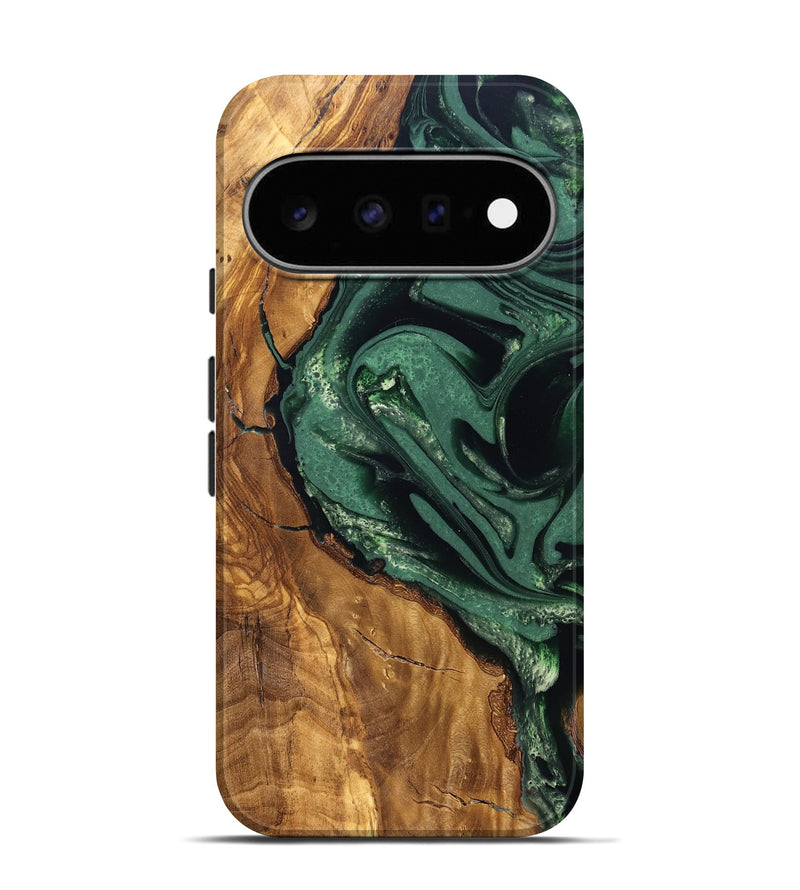 Pixel 11 Pro Wood Live Edge Phone Case - Avis (Ancient Olive, 824990)