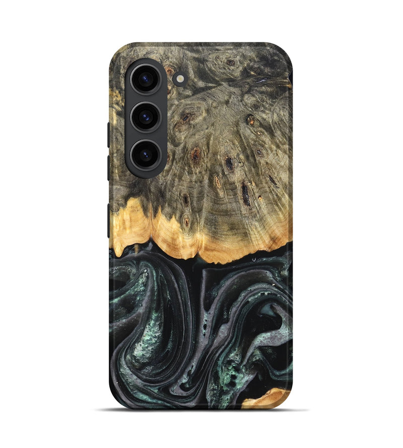 Galaxy S23 Wood Live Edge Phone Case - Cielo (Green, 824991)