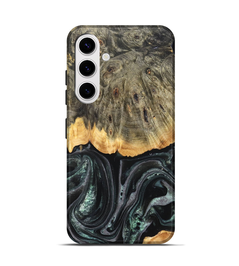 Galaxy S25 Wood Live Edge Phone Case - Cielo (Green, 824991)