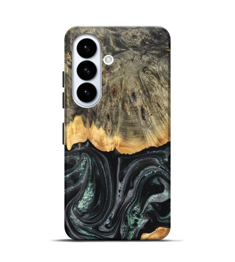 Galaxy S26 Wood Live Edge Phone Case - Cielo (Green, 824991)
