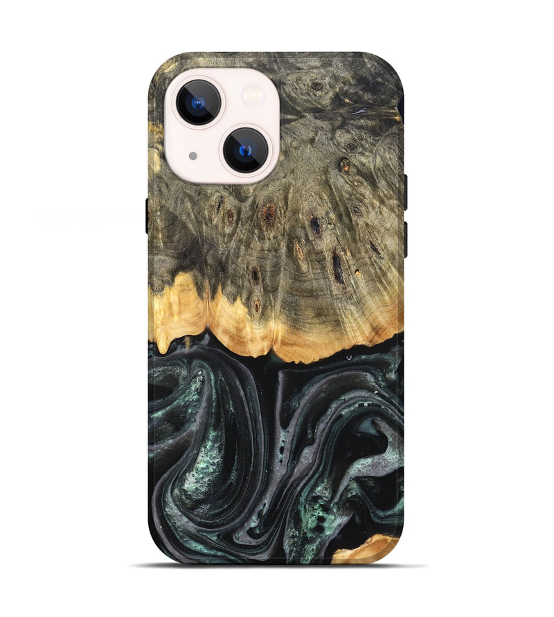 iPhone 13 Wood Live Edge Phone Case - Cielo (Green, 824991)