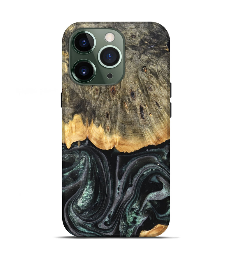 iPhone 13 Pro Wood Live Edge Phone Case - Cielo (Green, 824991)