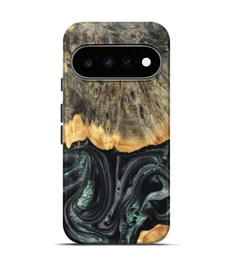 Pixel 11 Pro Wood Live Edge Phone Case - Cielo (Green, 824991)
