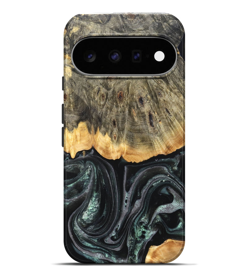 Pixel 11 Pro XL Wood Live Edge Phone Case - Cielo (Green, 824991)