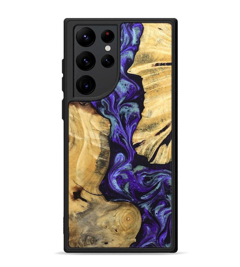 Galaxy S22 Ultra Wood Phone Case - Blanca (Purple, 824993)