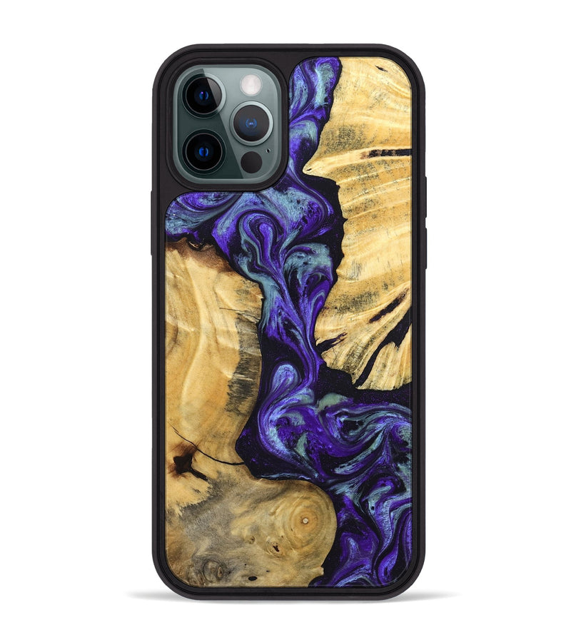 iPhone 12 Pro Max Wood Phone Case - Blanca (Purple, 824993)