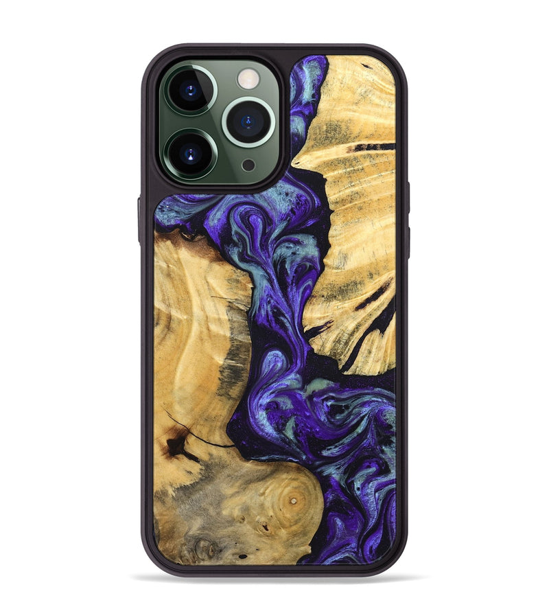 iPhone 13 Pro Max Wood Phone Case - Blanca (Purple, 824993)