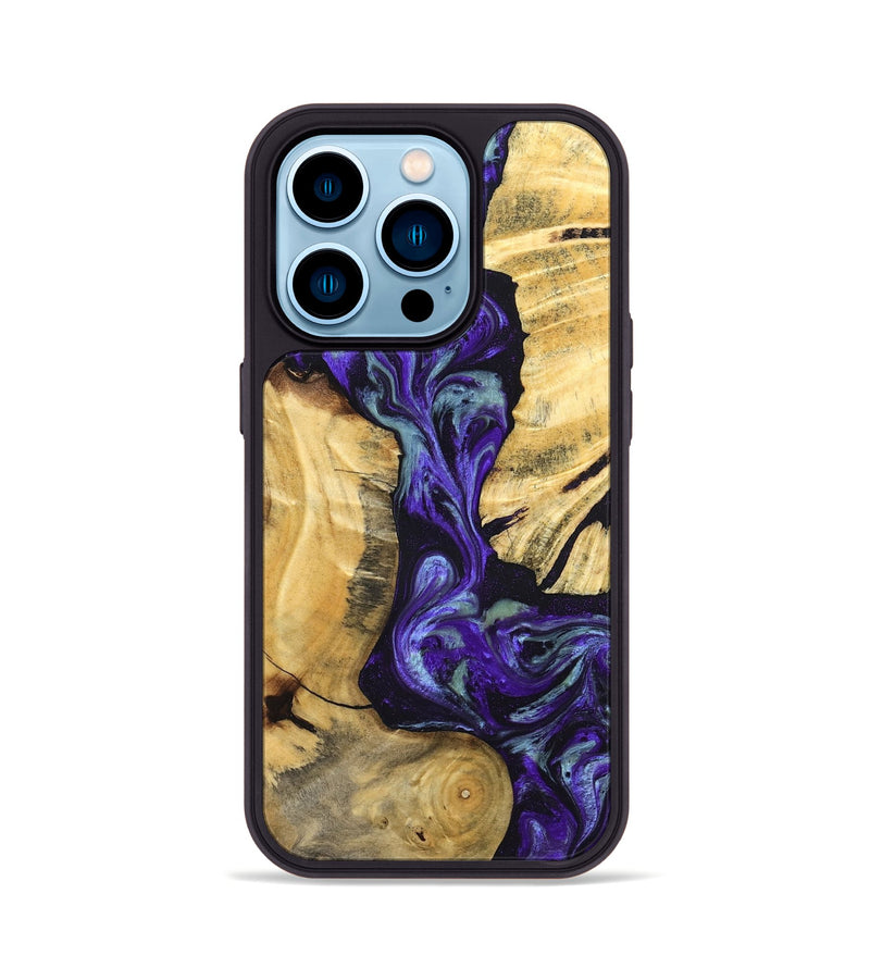 iPhone 14 Pro Wood Phone Case - Blanca (Purple, 824993)