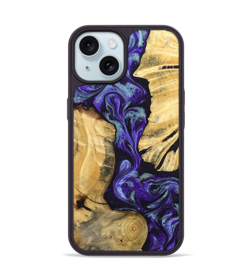 iPhone 15 Wood Phone Case - Blanca (Purple, 824993)