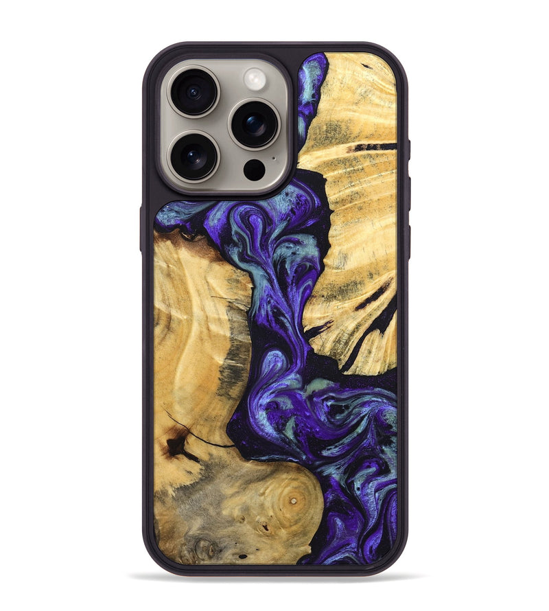 iPhone 15 Pro Max Wood Phone Case - Blanca (Purple, 824993)