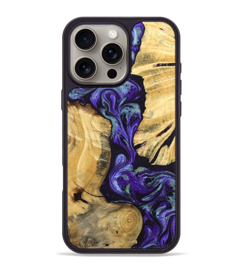 iPhone 16 Pro Max Wood Phone Case - Blanca (Purple, 824993)