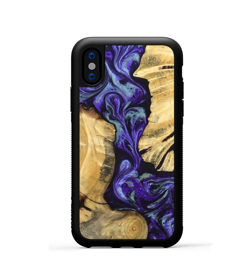 iPhone Xs Wood Phone Case - Blanca (Purple, 824993)