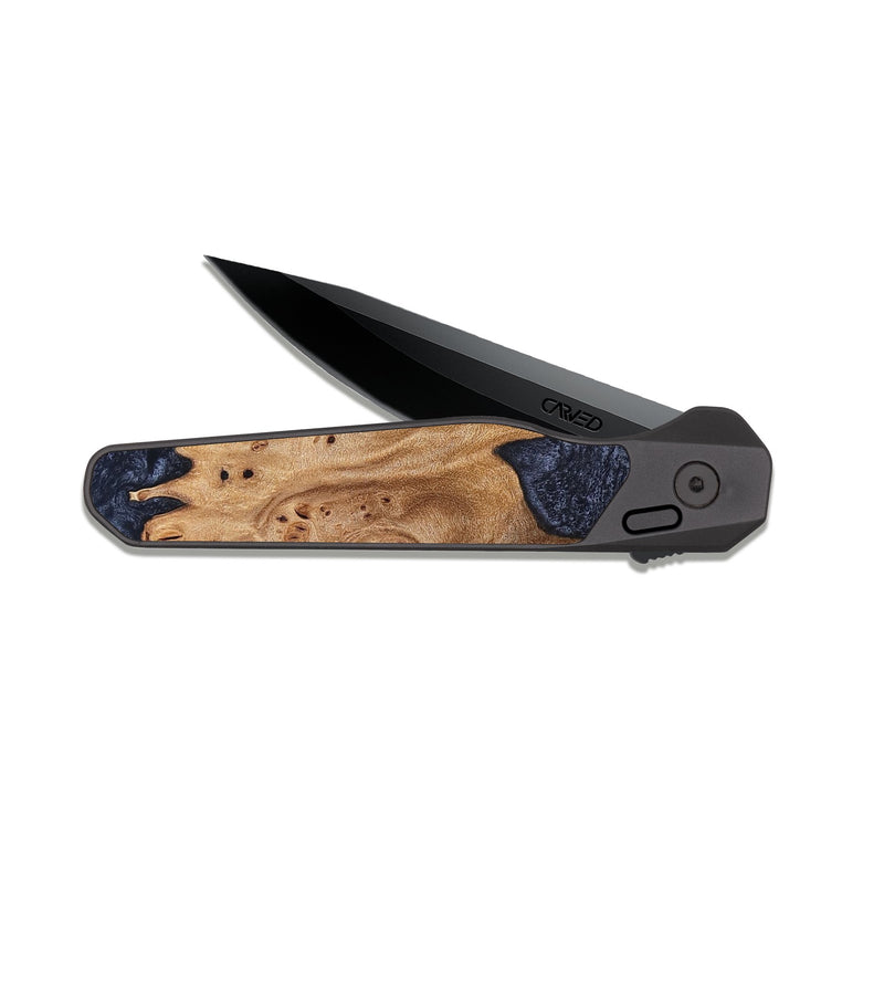 EDC Dark Slate Wood Pocket Knife - Kaleb (Wood Burl, 824998)