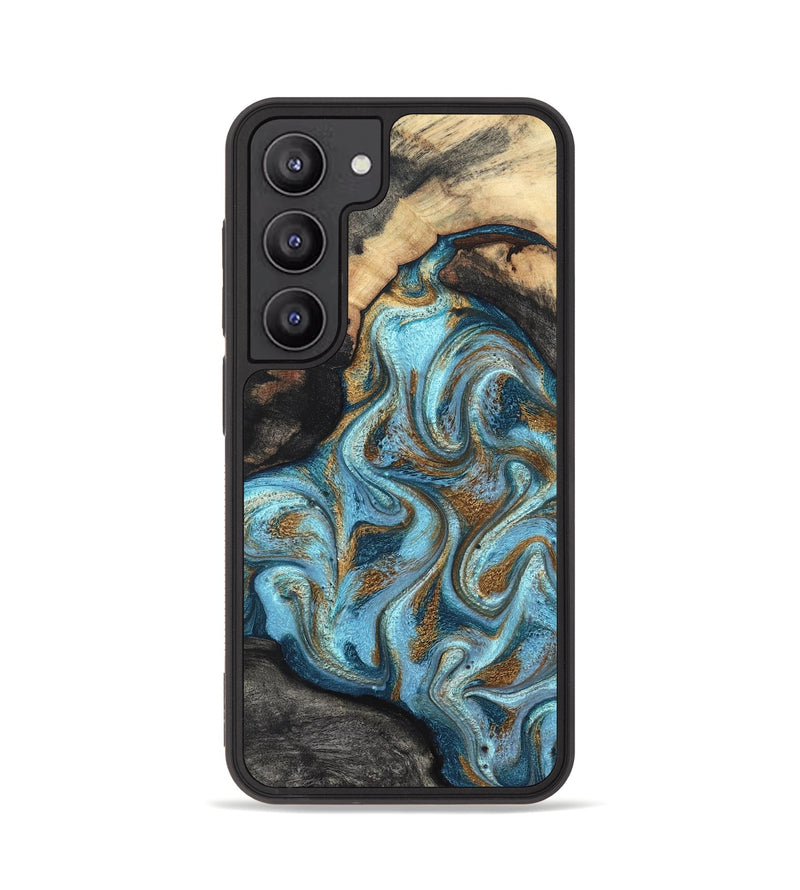 Galaxy S23 Wood Phone Case - Saylor (Teal & Gold, 825001)
