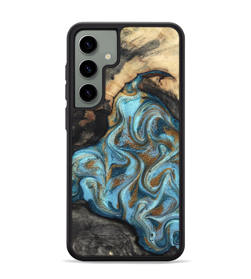 Galaxy S24 Plus Wood Phone Case - Saylor (Teal & Gold, 825001)
