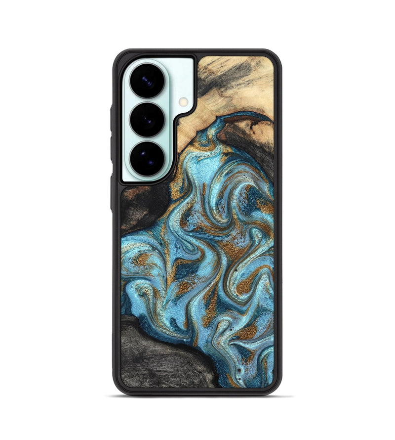 Galaxy S26 Wood Phone Case - Saylor (Teal & Gold, 825001)