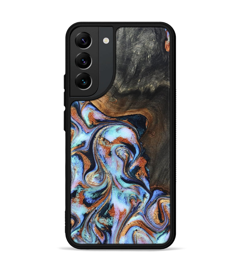Galaxy S22 Plus Wood Phone Case - Angel (Teal & Gold, 825002)