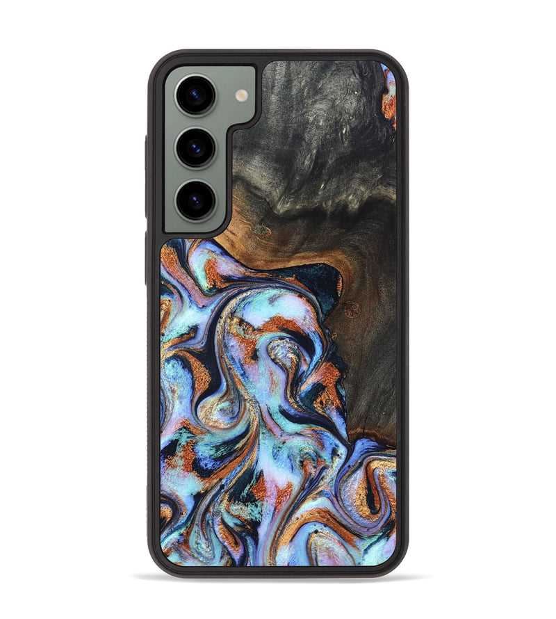 Galaxy S23 Plus Wood Phone Case - Angel (Teal & Gold, 825002)