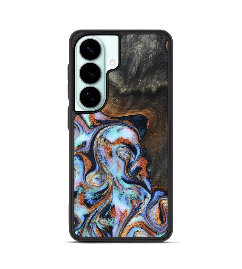 Galaxy S26 Wood Phone Case - Angel (Teal & Gold, 825002)