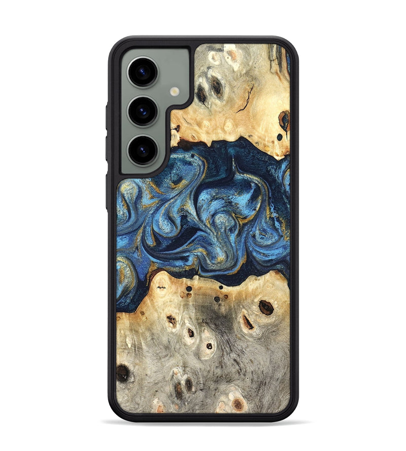 Galaxy S24 Plus Wood Phone Case - Hosea (Teal & Gold, 825004)