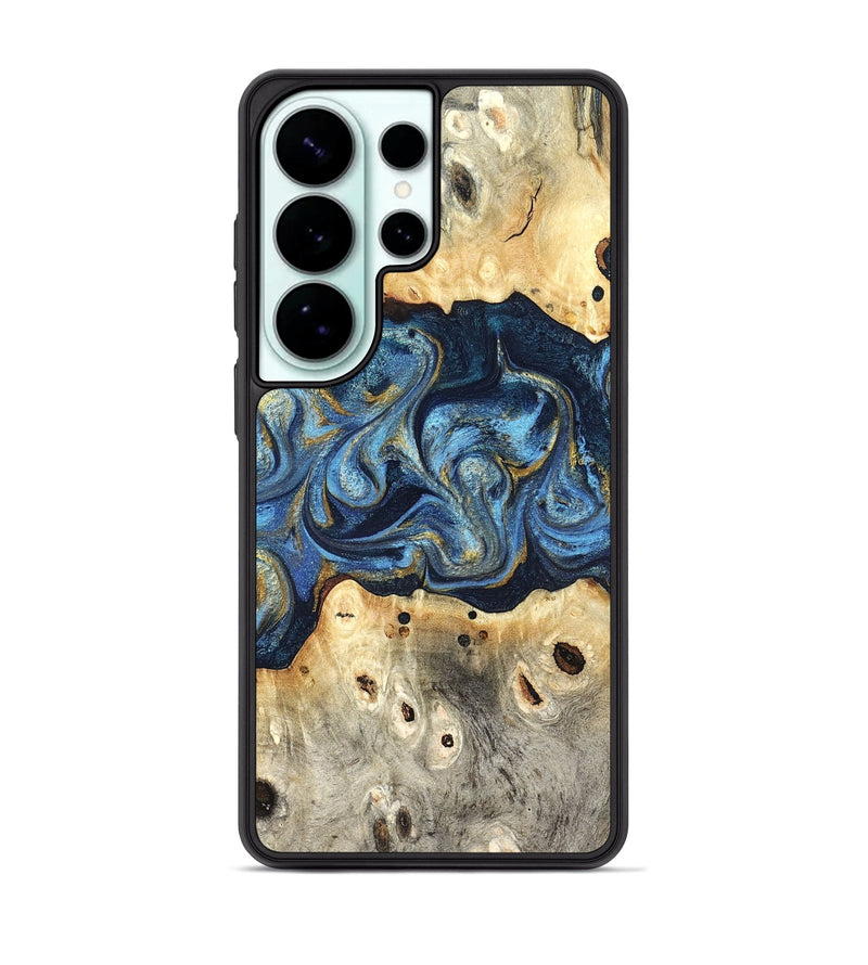 Galaxy S26 Ultra Wood Phone Case - Hosea (Teal & Gold, 825004)