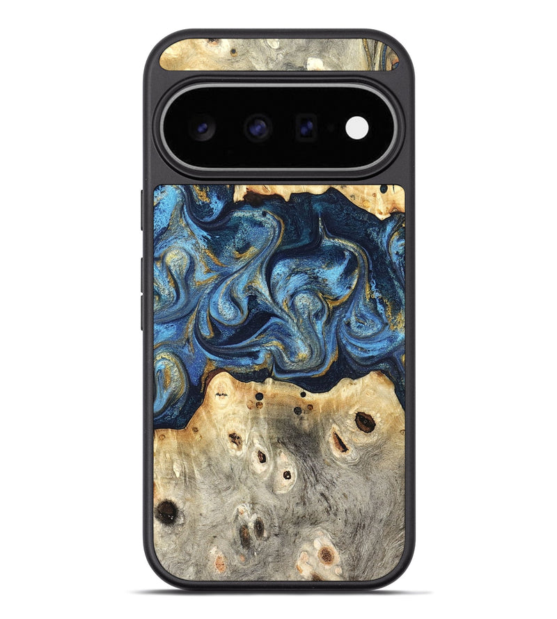 Pixel 11 Pro XL Wood Phone Case - Hosea (Teal & Gold, 825004)