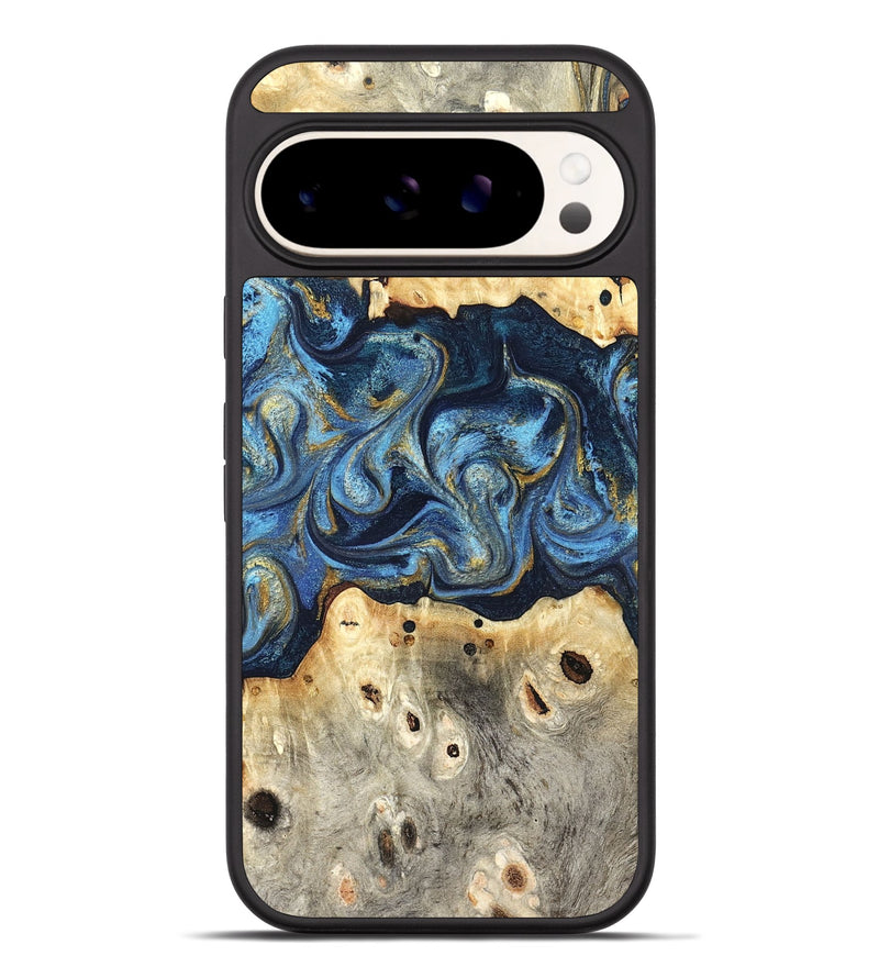 Pixel 9 Pro XL Wood Phone Case - Hosea (Teal & Gold, 825004)
