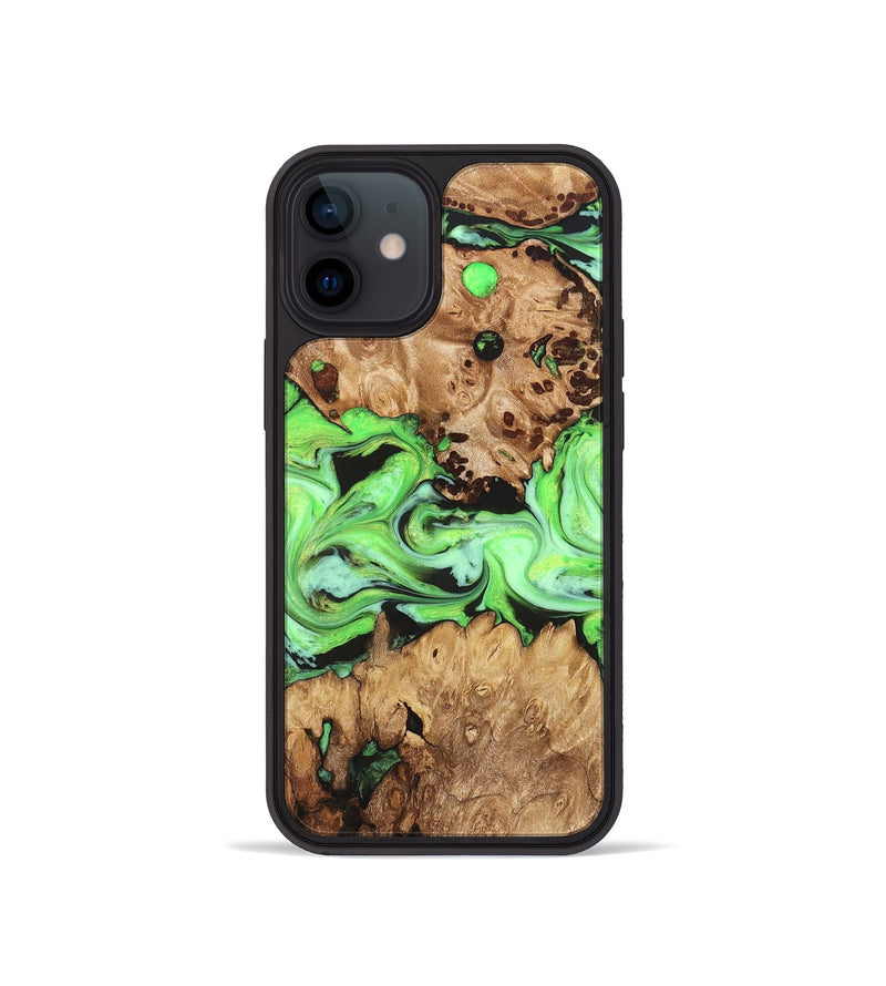 iPhone 12 mini Wood Phone Case - Shyann (Green, 825006)