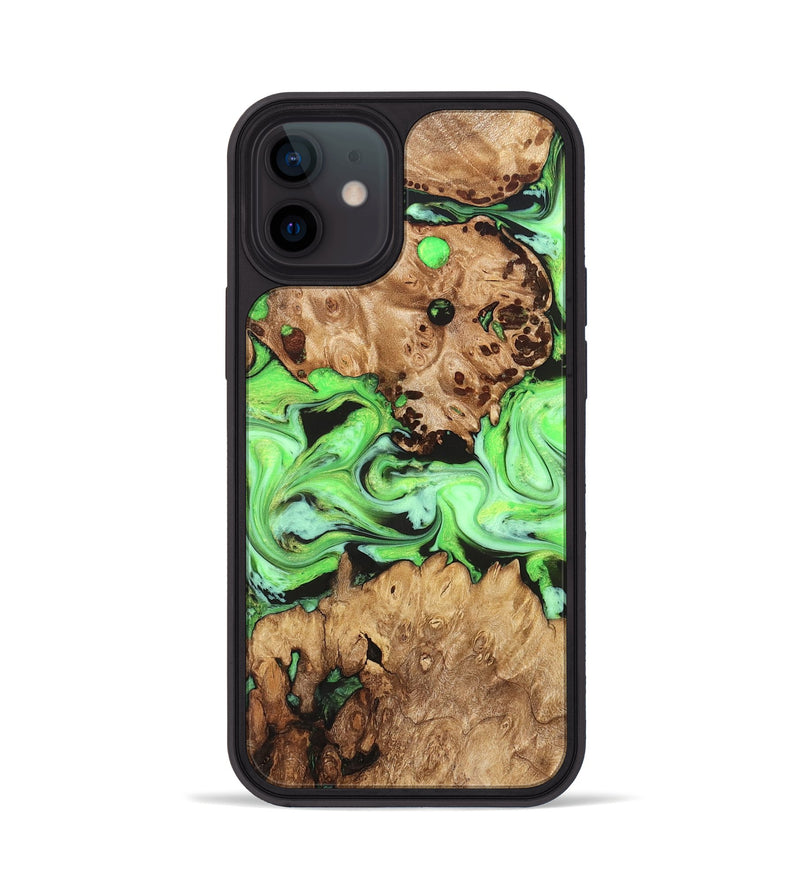 iPhone 12 Wood Phone Case - Shyann (Green, 825006)