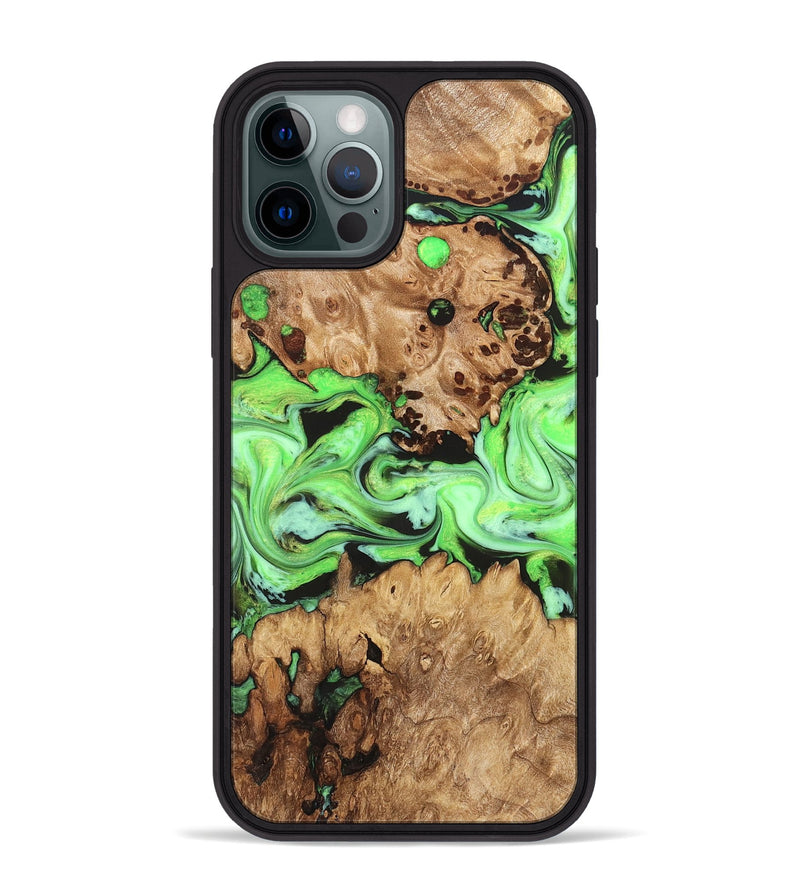 iPhone 12 Pro Max Wood Phone Case - Shyann (Green, 825006)