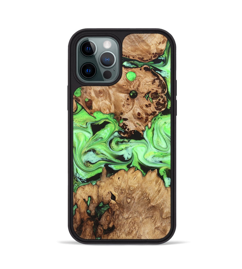 iPhone 12 Pro Wood Phone Case - Shyann (Green, 825006)