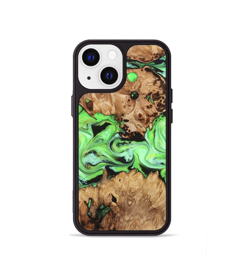 iPhone 13 mini Wood Phone Case - Shyann (Green, 825006)