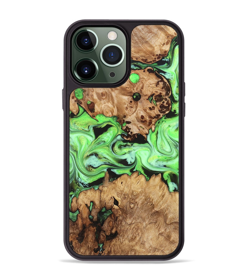 iPhone 13 Pro Max Wood Phone Case - Shyann (Green, 825006)