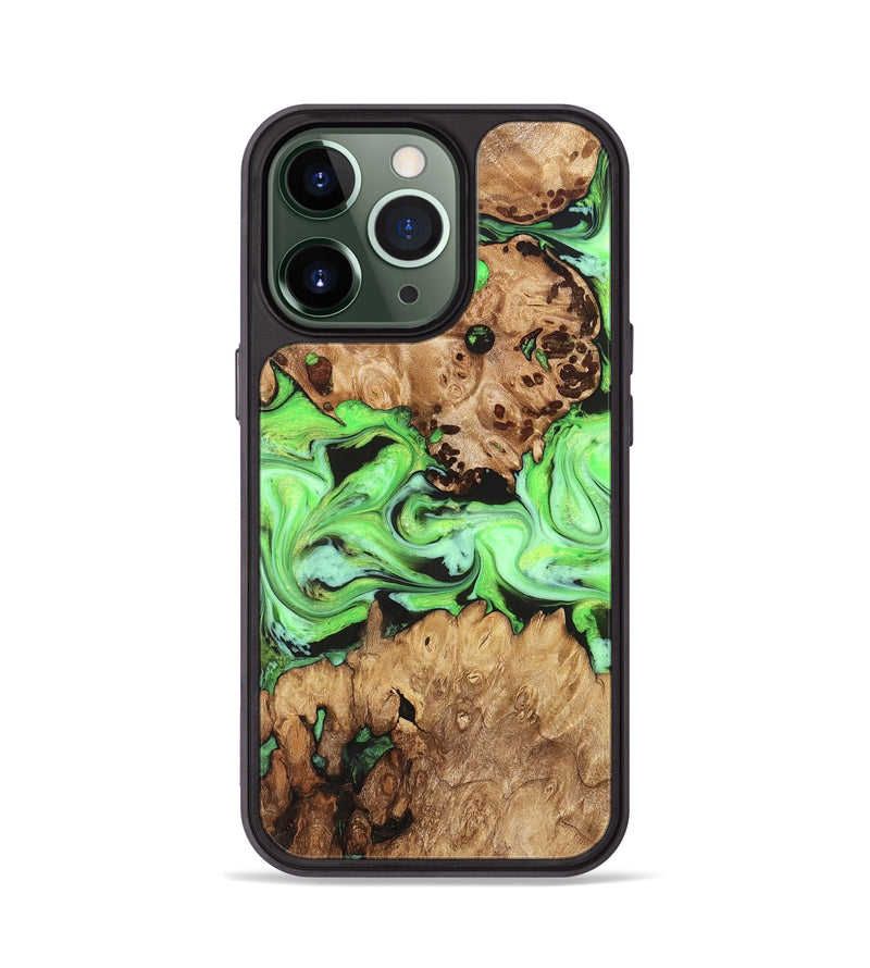 iPhone 13 Pro Wood Phone Case - Shyann (Green, 825006)
