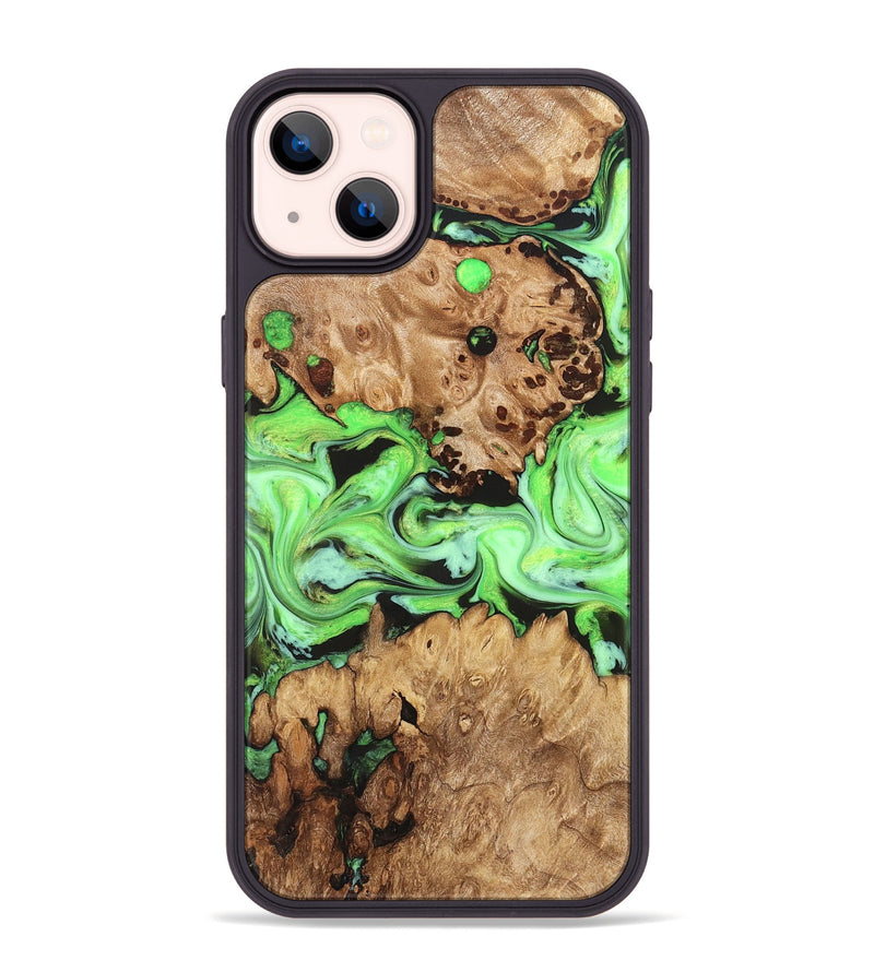 iPhone 14 Plus Wood Phone Case - Shyann (Green, 825006)