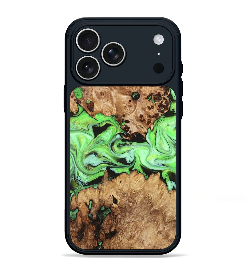 iPhone 17 Pro Max Wood Phone Case - Shyann (Green, 825006)